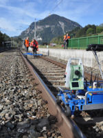 Rail track survey for tamping