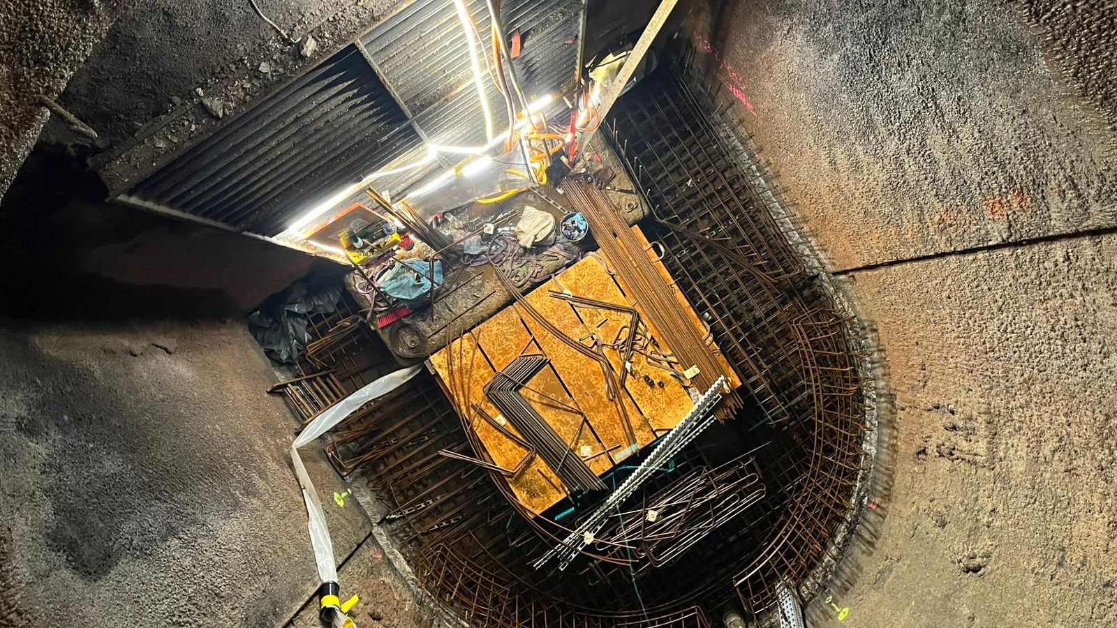 Hauensteintunnel-Bodenplatte im Lüfungsschacht