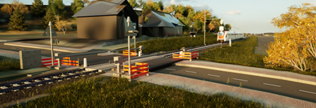 BLS BIM Fahrbahnerneuerung Bahnübergang Murtenstrasse Ins