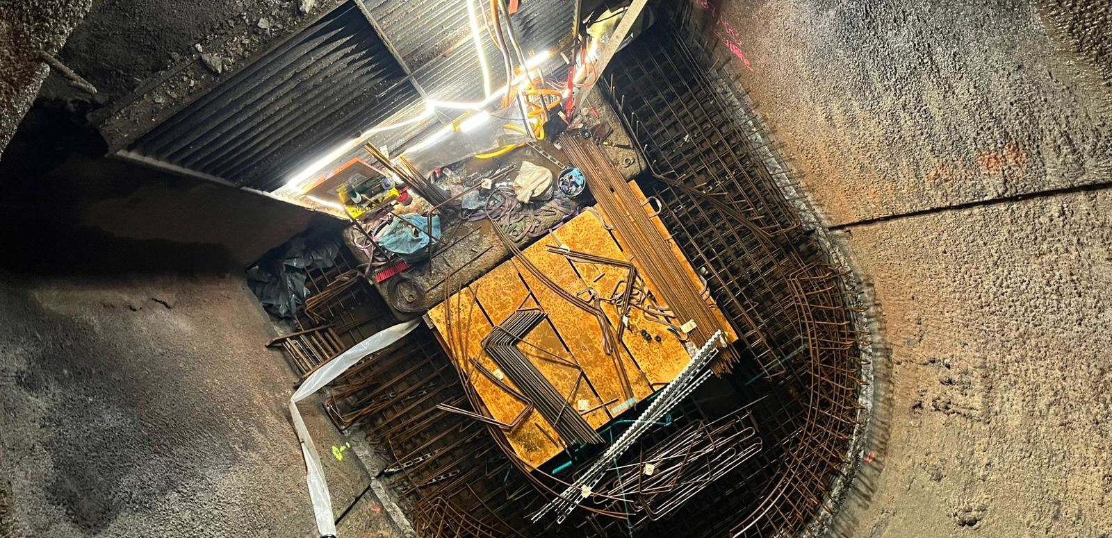 Hauensteintunnel-Bodenplatte im Lüfungsschacht