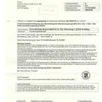 Freistellungsbescheinigung zum Steuerabzug bei Bauleistungen bis 20271014