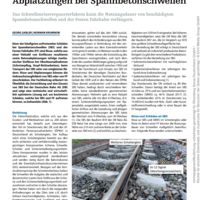 Schwellenrissverguss SRV in "Der Eisenbahningenieur"