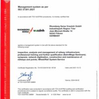 Rhomberg Sersa Vossloh GmbH ISO-Certificate 37301