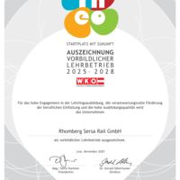 ineo - Auszeichnung vorbildlicher Lehrbetrieb