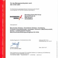ISO 37301 CM Compliance Management Rhomberg Sersa Rail Group