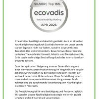 Ecovadis Zertifikat 2026