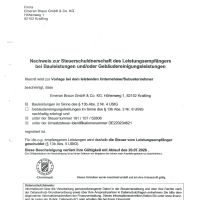 Nachweis Steuerschuldnerschaft Bauleistungen bis 20260720
