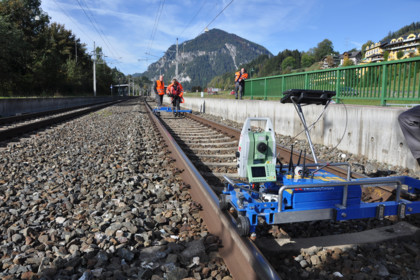 Rail track survey for tamping