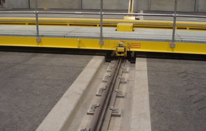 Industrial track construction - crane runway